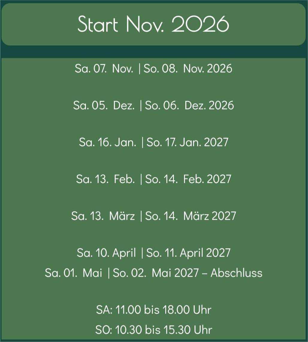 Modul Übersicht Pilates Ausbildung Österreich Nov. 2026